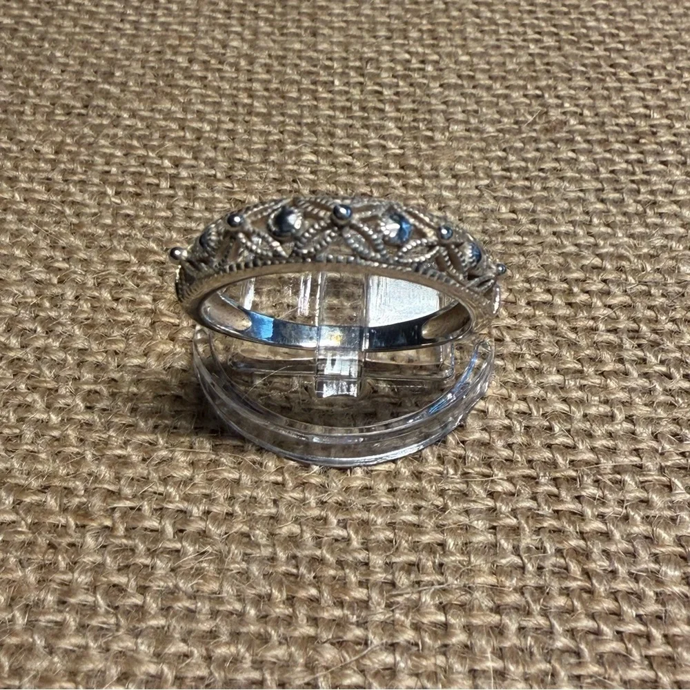 Sterling Silver Filigree Ring Size 10.5